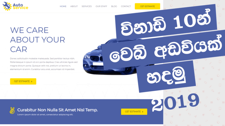 How to Create a Website in 10 minutes - Sinhala