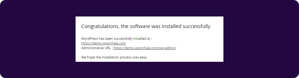 WordPress install on cPanel